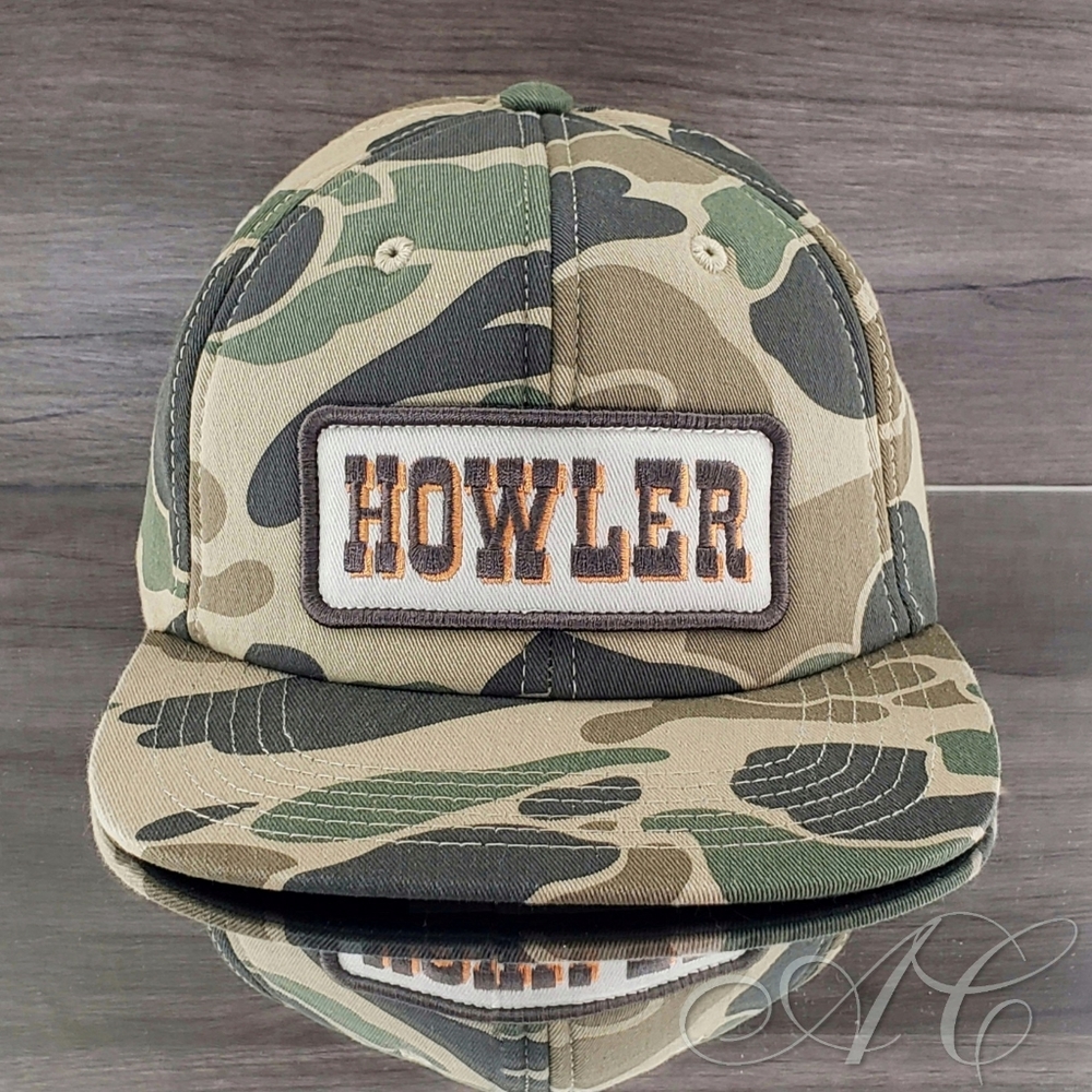 Howler Brothers Hat Cap Snap Back Camo Slab Serif Structured Trucker Hat Outdoor